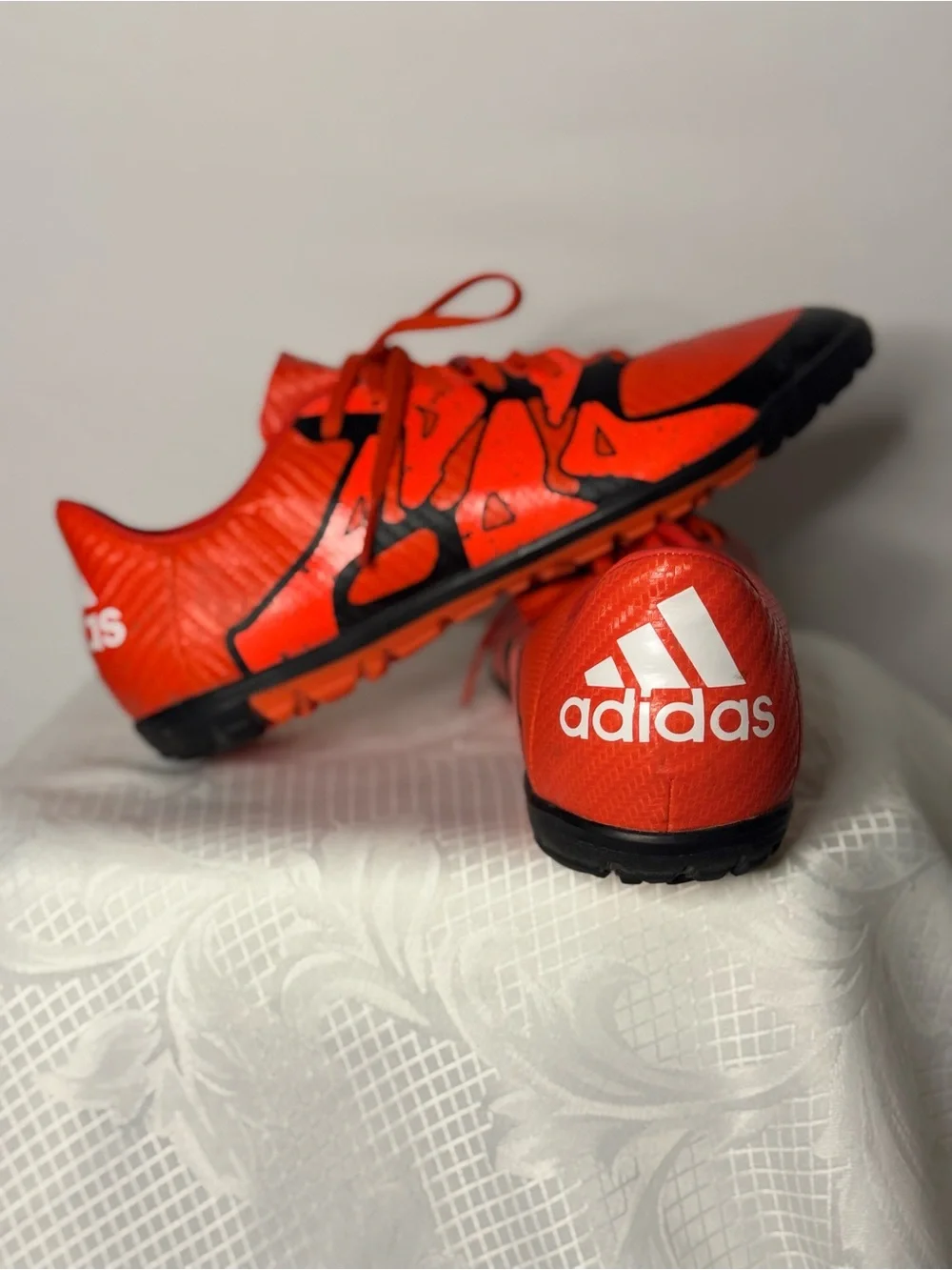 adidas X15.3 FG/AG Soccer/ Football Cleats Bold Orange Black Solar Orange